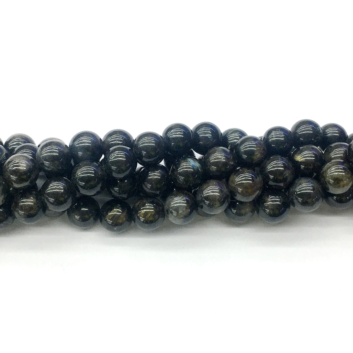 CAE04 Astrophyllite Gemstone Beads Smooth Round 10mm 15.5" Strand