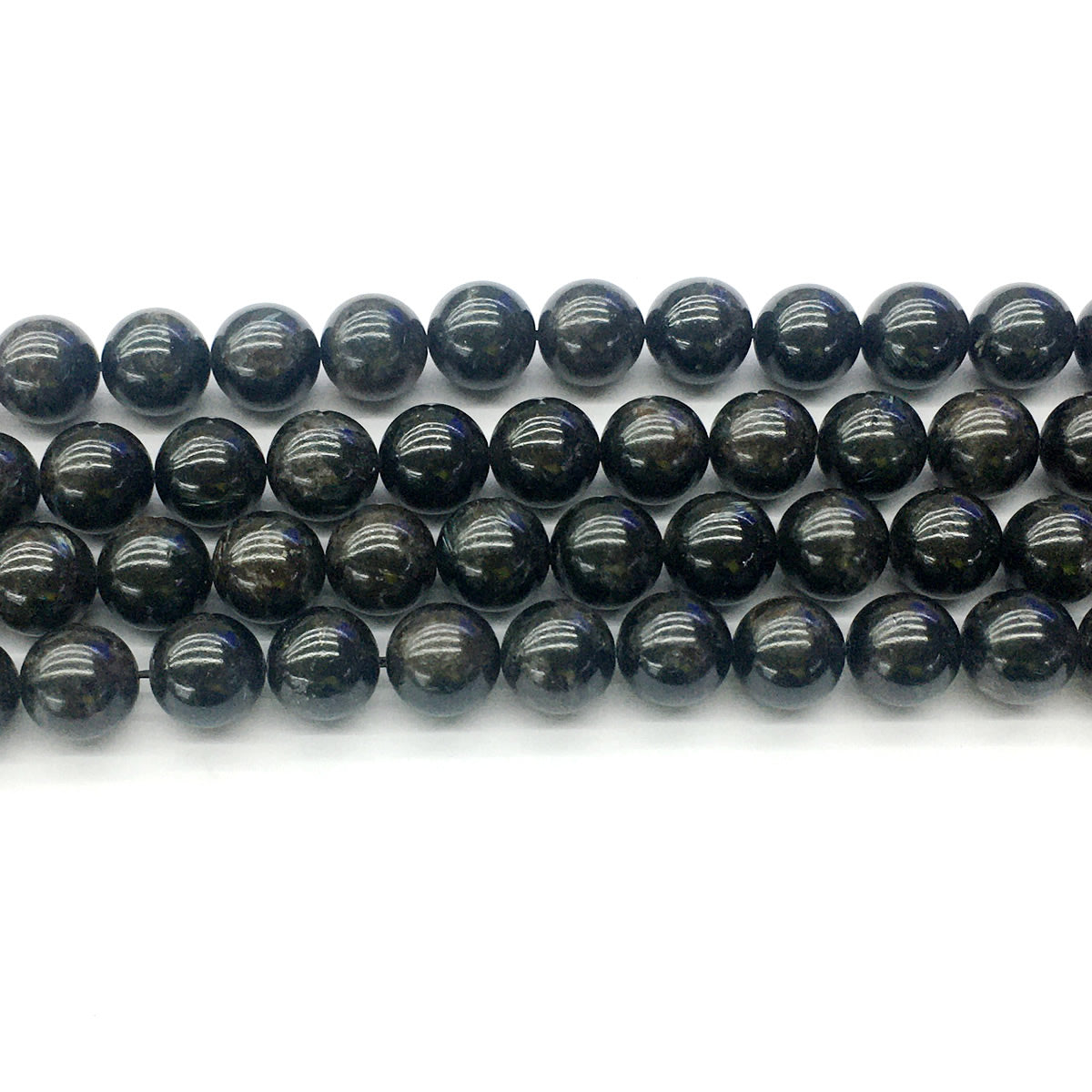 CAE05 Astrophyllite Gemstone Beads Smooth Round 12mm 15.5" Strand