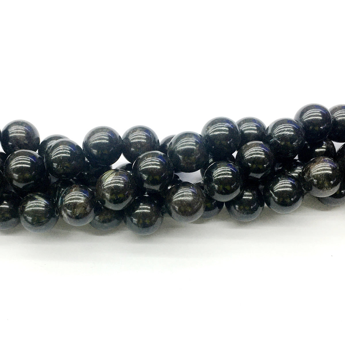 CAE05 Astrophyllite Gemstone Beads Smooth Round 12mm 15.5" Strand