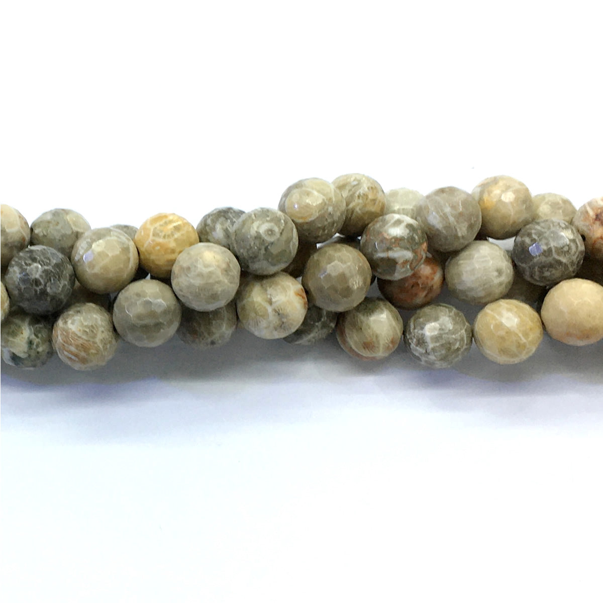 CAG122 Chrysanthemum Agate Beads Faceted Round 12mm 15.5" Strand