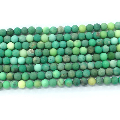 CAG71 Grass Agate Beads Matte Round 6mm 15.5" Strand