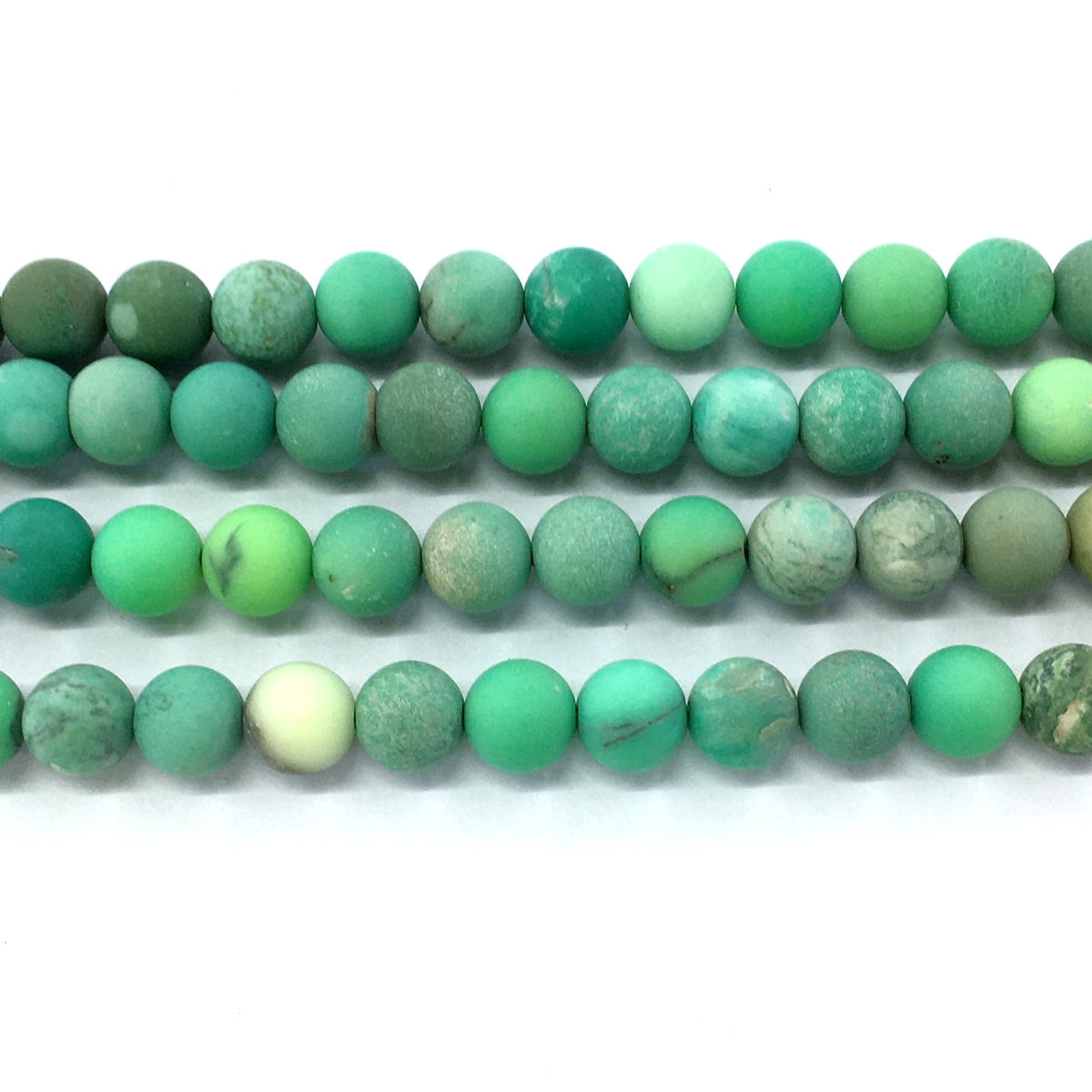 CAG74 Grass Agate Beads Matte Round 12mm 15.5" Strand