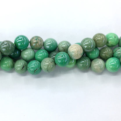 CAG83 Grass Agate Beads AB-Color Electroplated Smooth Round 14mm 15.5" Strand