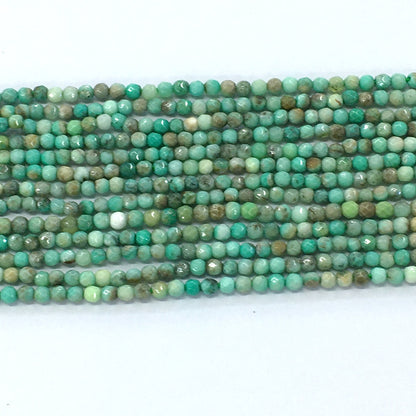 CAG86 Grass Agate Beads Faceted Round 3mm 15.5" Strand