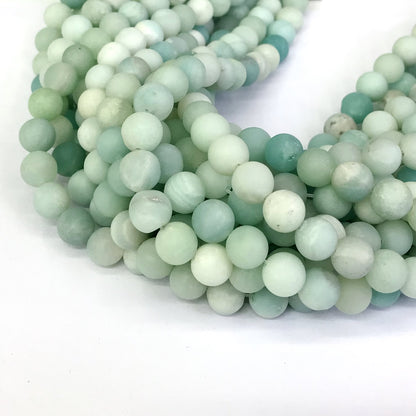 CAM14 Amazonite Gemstone Beads Matte Round 4mm 15" Strand