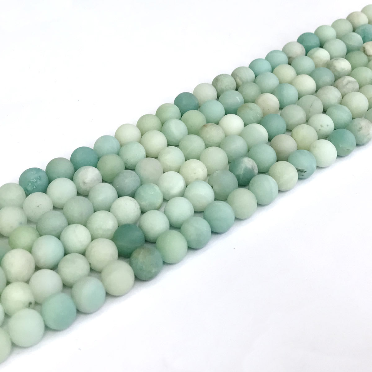 CAM15 Amazonite Gemstone Beads Matte Round 6mm 15" Strand