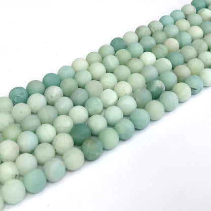 CAM16 Amazonite Gemstone Beads Matte Round 8mm 15" Strand