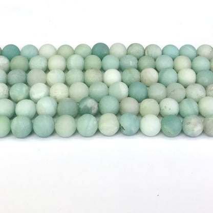 CAM16 Amazonite Gemstone Beads Matte Round 8mm 15" Strand