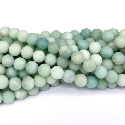 CAM16 Amazonite Gemstone Beads Matte Round 8mm 15" Strand