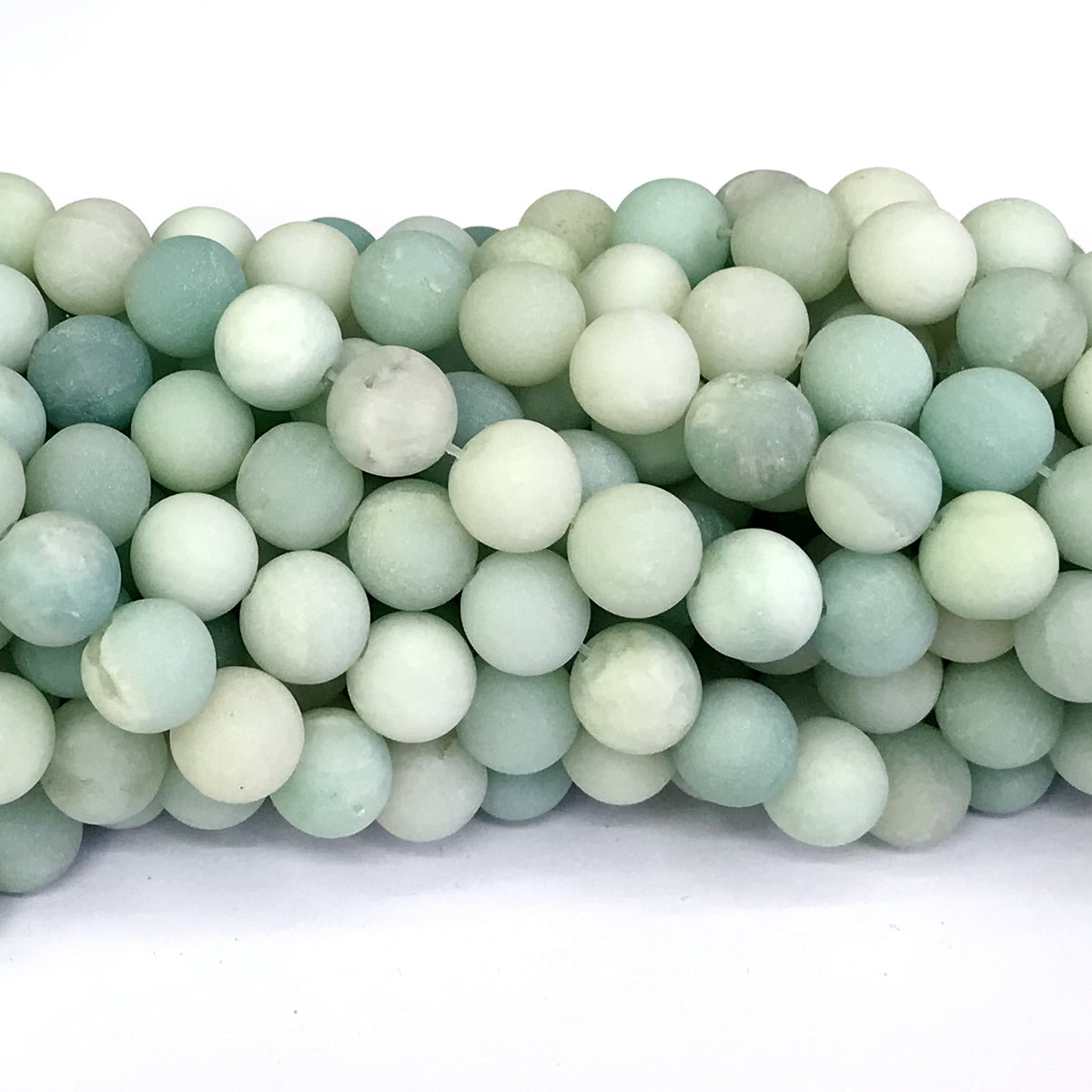 CAM18 Amazonite Gemstone Beads Matte Round 12mm 15" Strand