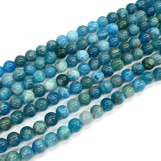 CAP02 Apatite Gemstone Beads Smooth Round 6mm 15.5" Strand