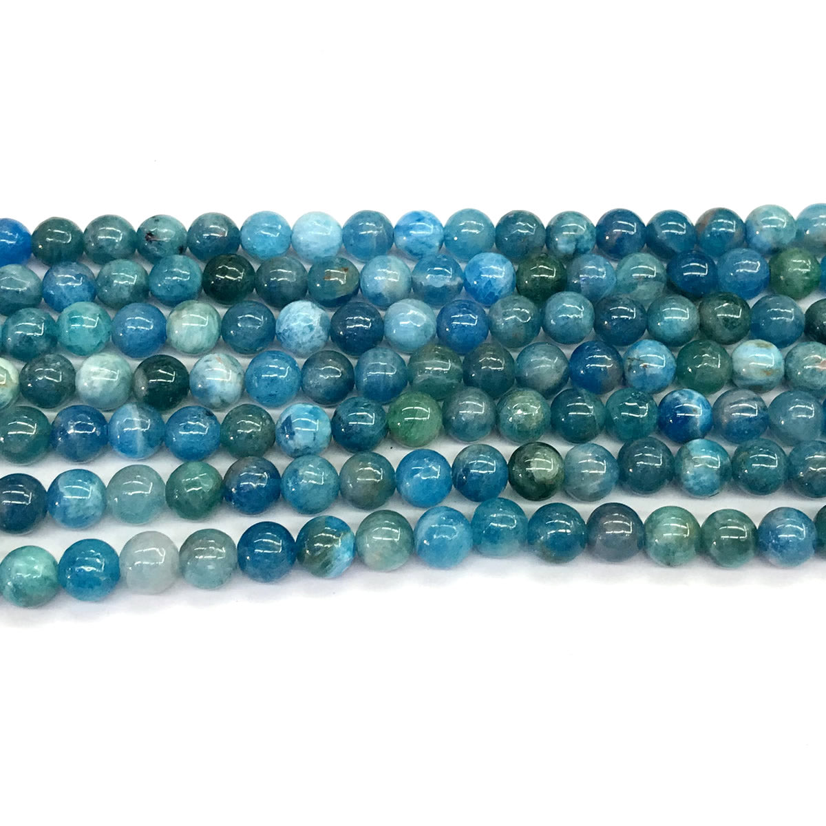 CAP02 Apatite Gemstone Beads Smooth Round 6mm 15.5" Strand