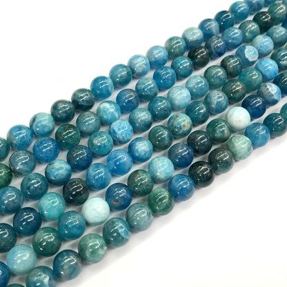 CAP03 Apatite Gemstone Beads Smooth Round 8mm 15.5" Strand