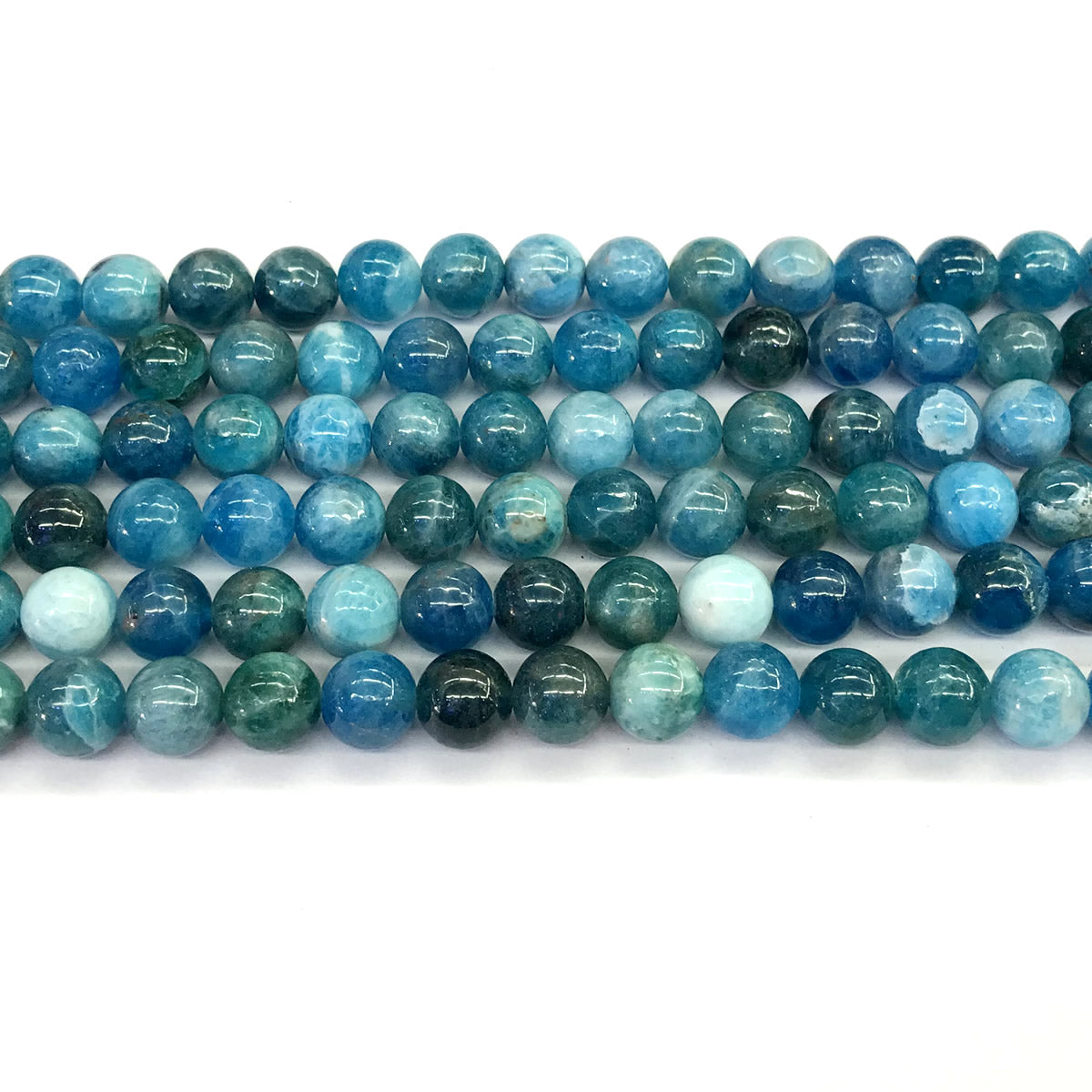 CAP03 Apatite Gemstone Beads Smooth Round 8mm 15.5" Strand