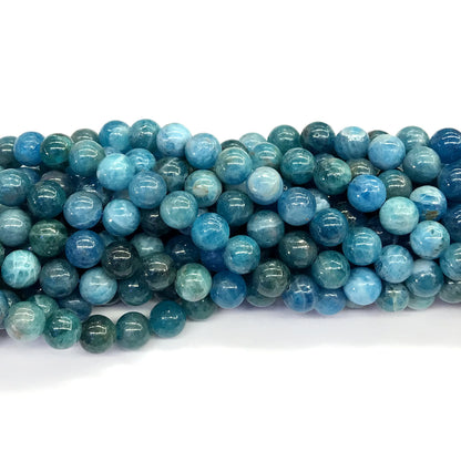 CAP03 Apatite Gemstone Beads Smooth Round 8mm 15.5" Strand