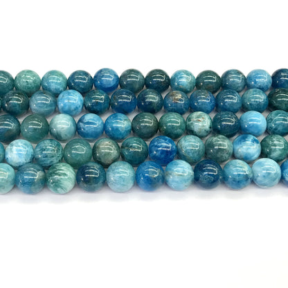 CAP04 Apatite Gemstone Beads Smooth Round 10mm 15.5" Strand