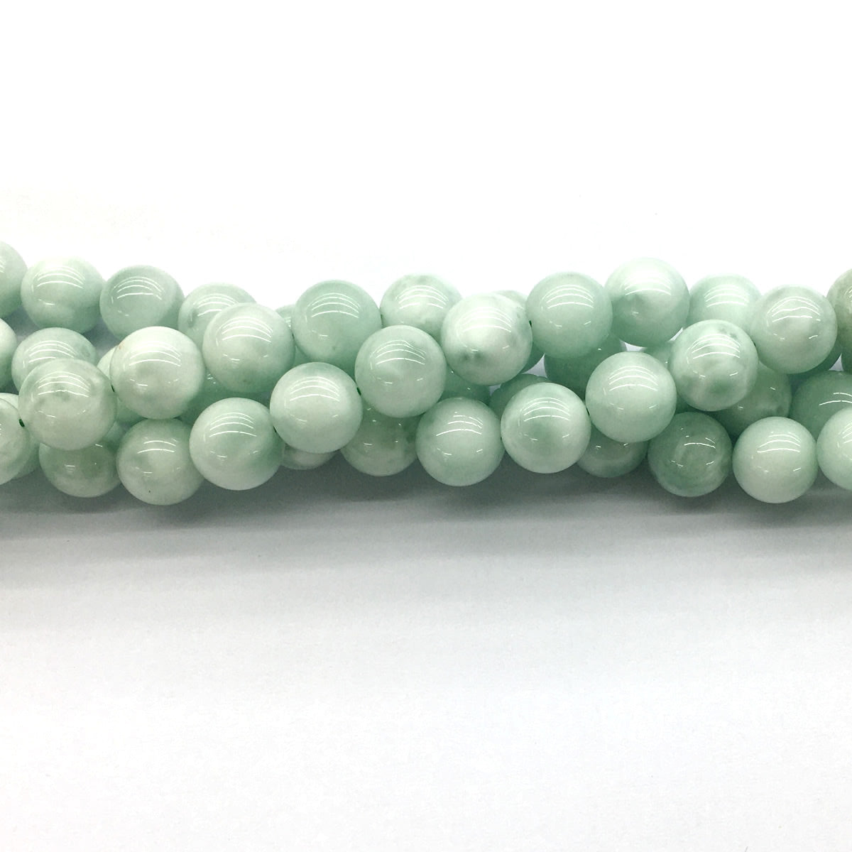 CAS05 Snowflake Angelite Beads Smooth Round 12mm 15.5" Strand