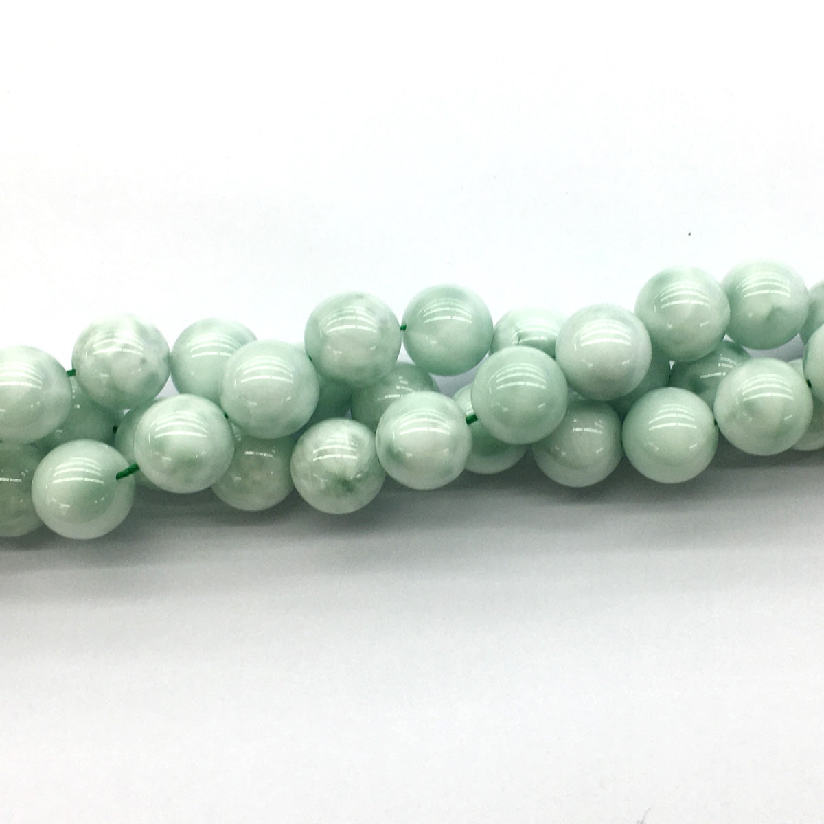 CAS06 Snowflake Angelite Beads Smooth Round 14mm 15.5" Strand