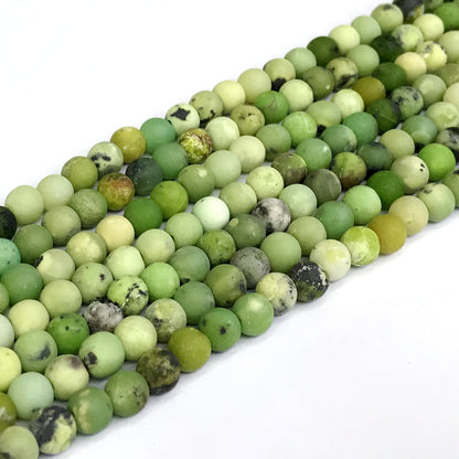 CAU01 Australia Chrysoprase Beads Matte Round 4mm 15" Strand