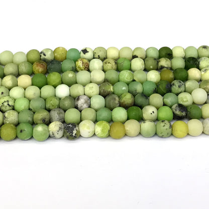 CAU01 Australia Chrysoprase Beads Matte Round 4mm 15" Strand