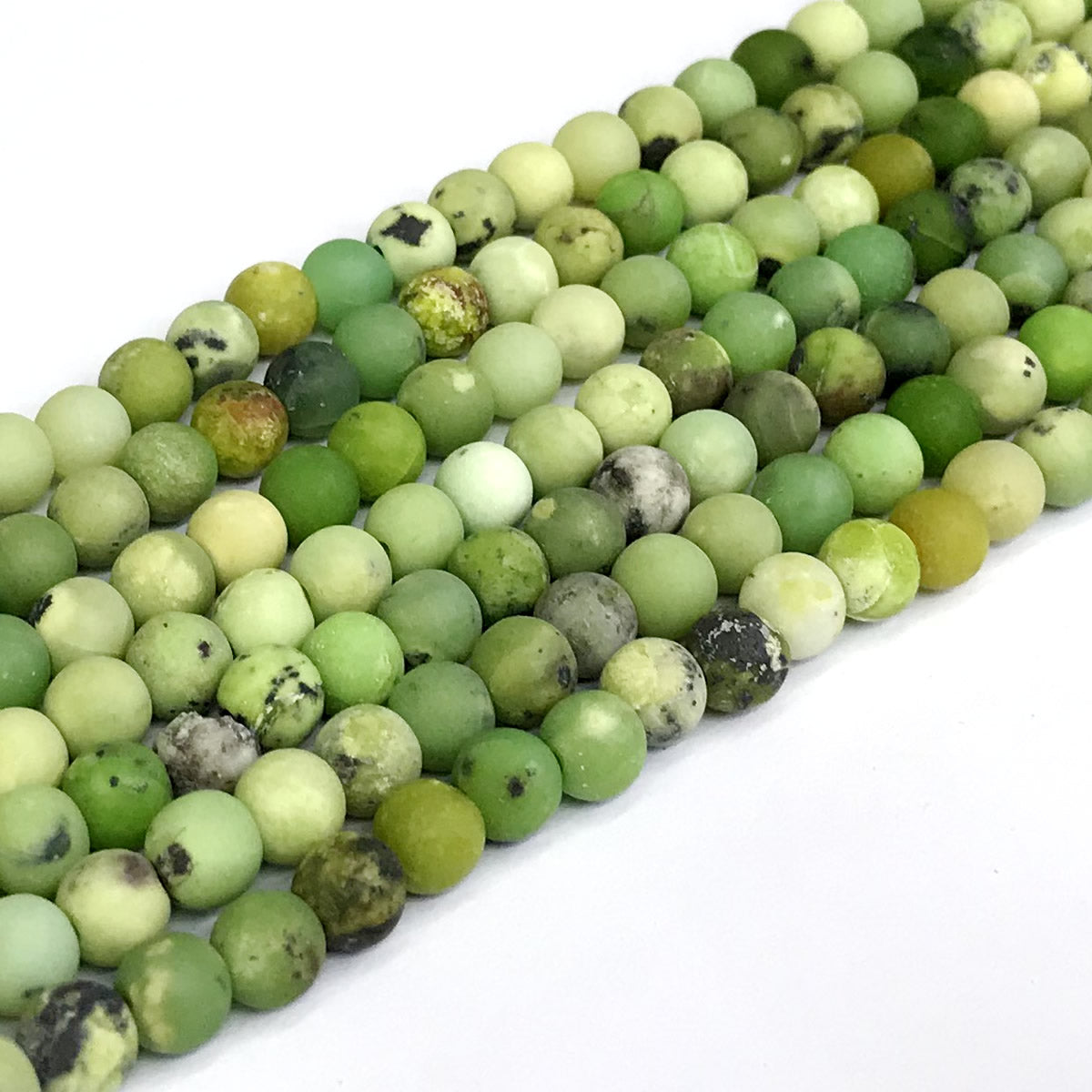 CAU02 Australia Chrysoprase Beads Matte Round 6mm 15" Strand