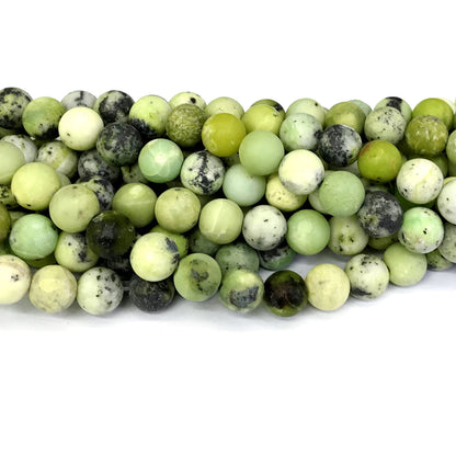 CAU03 Australia Chrysoprase Beads Matte Round 8mm 15" Strand