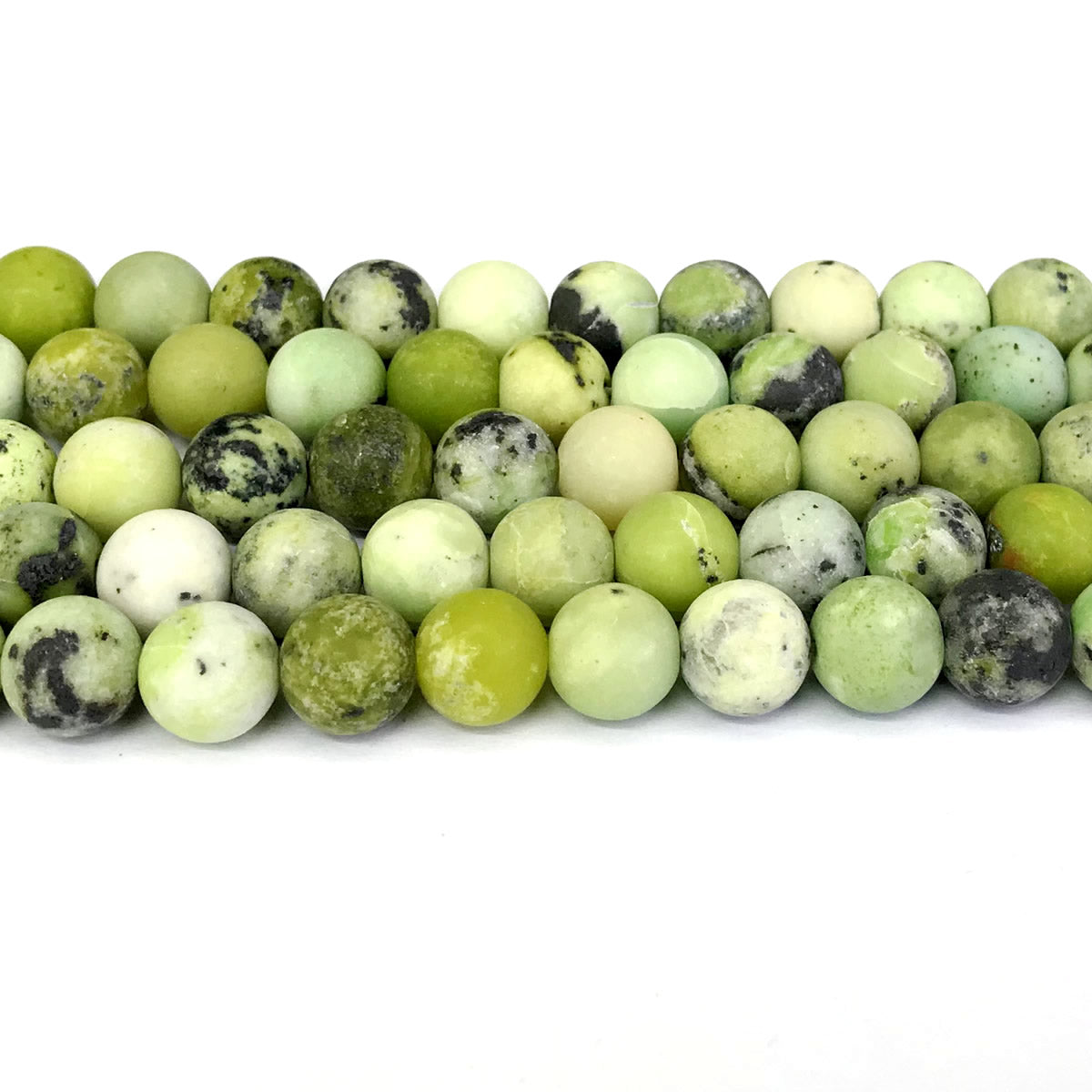 CAU05 Australia Chrysoprase Beads Matte Round 12mm 15" Strand