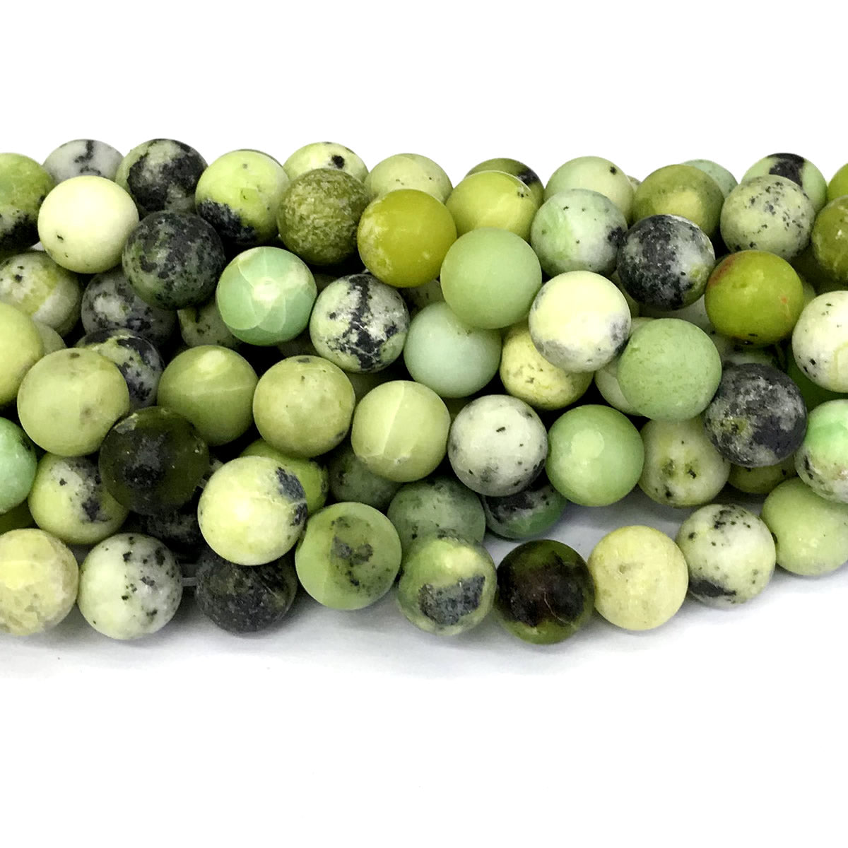 CAU05 Australia Chrysoprase Beads Matte Round 12mm 15" Strand