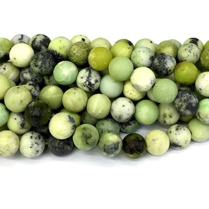 CAU05 Australia Chrysoprase Beads Matte Round 12mm 15" Strand