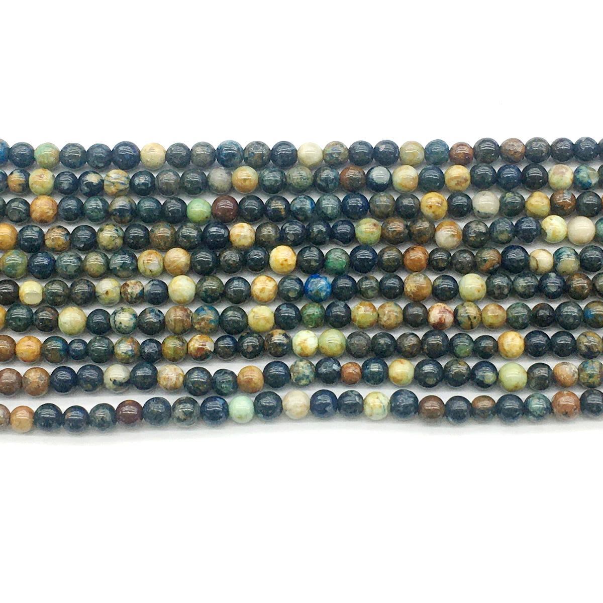 CAZ01 Azurite Gemstone Beads Smooth Round 4mm 15.5" Strand