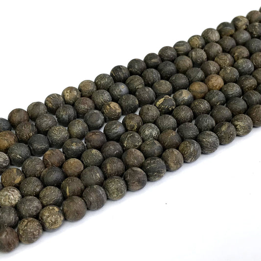 CBZ02 Bronzite Gemstone Beads Matte Round 6mm 15" Strand