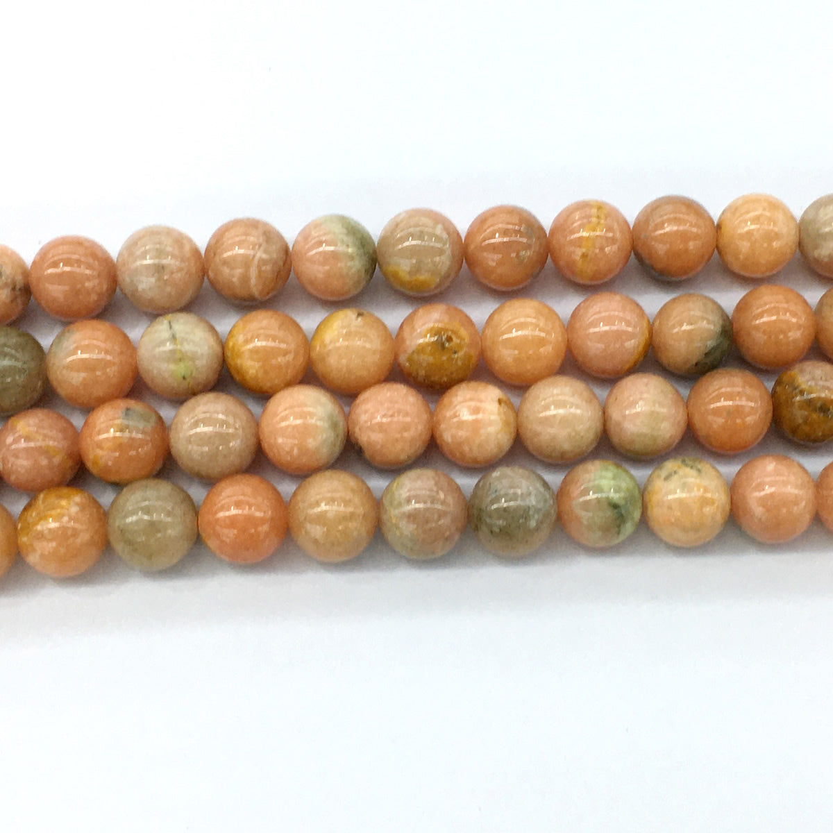 CCA05 Peach Calcite Beads Smooth Round 12mm 15.5" Strand