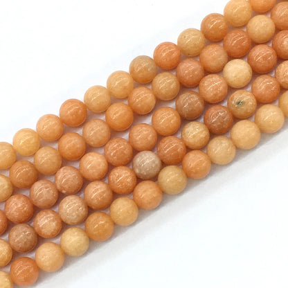 CCA14 Peach Calcite Beads Smooth Round 10mm 15.5" Strand