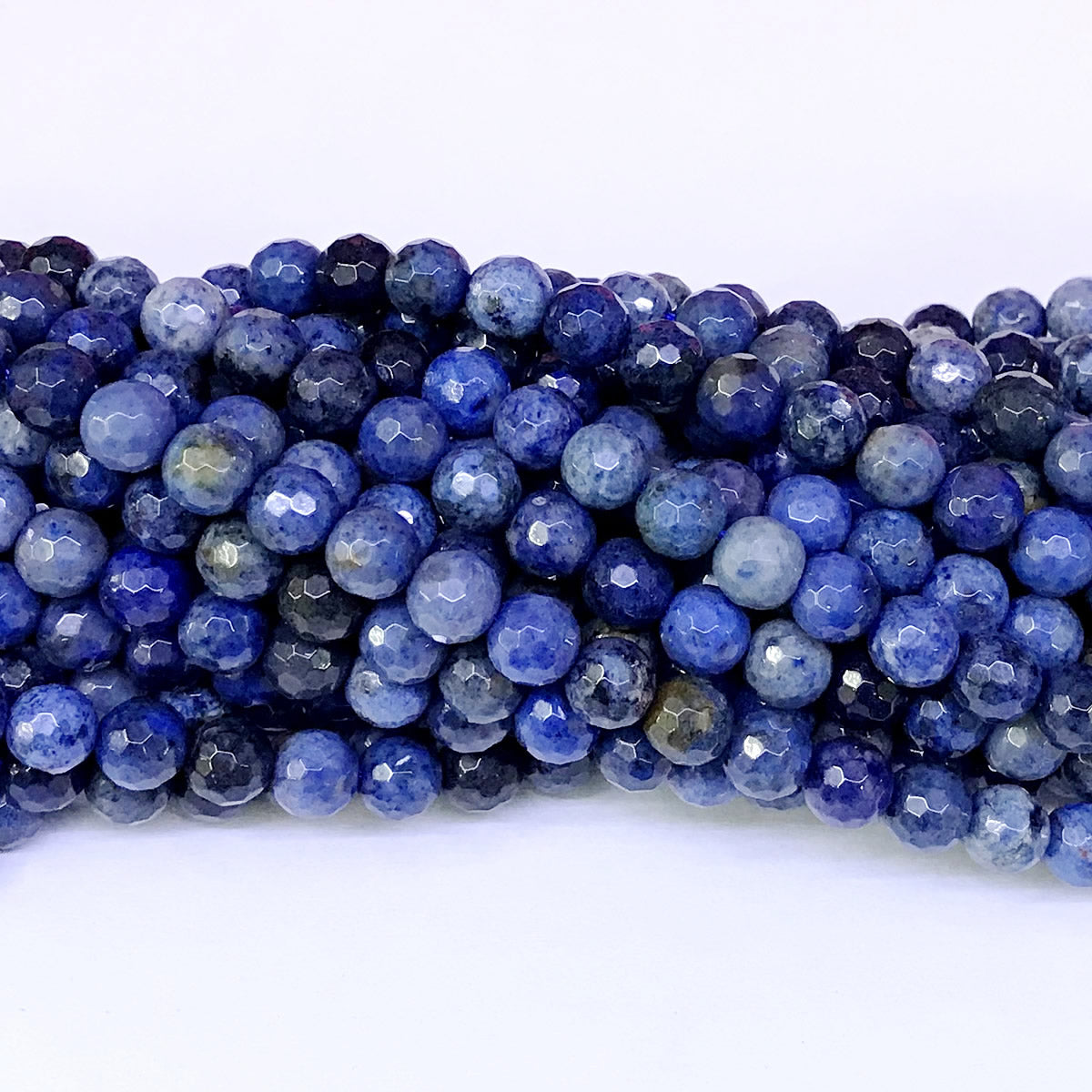 CDU02 Dumortierite Gemstone Beads Faceted Round 6mm 15" Strand