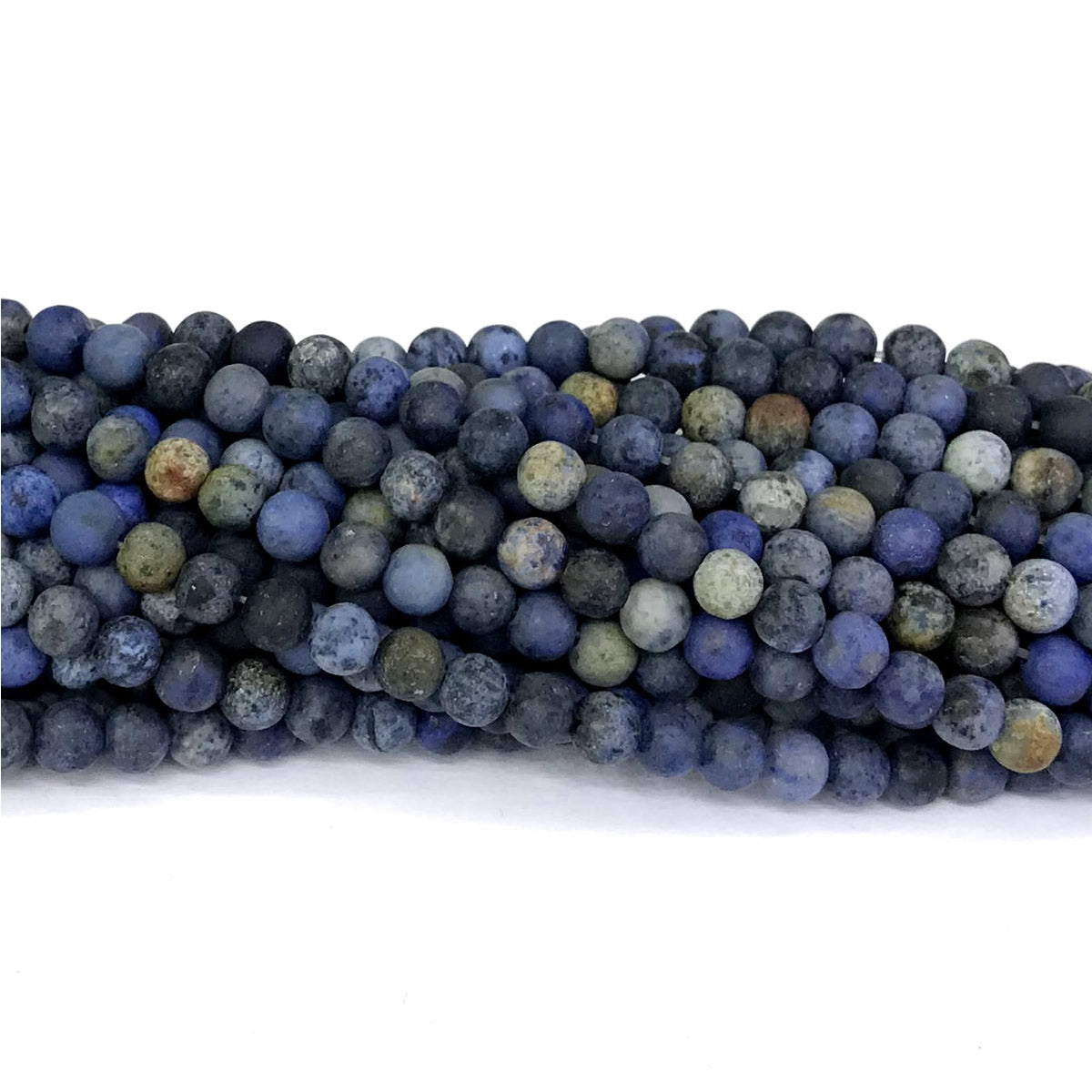 CDU08 Dumortierite Gemstone Beads Matte Round 4mm 15" Strand