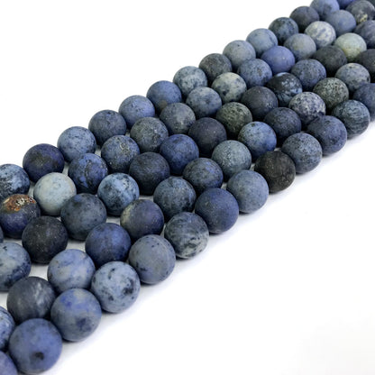 CDU11 Dumortierite Gemstone Beads Matte Round 10mm 15" Strand