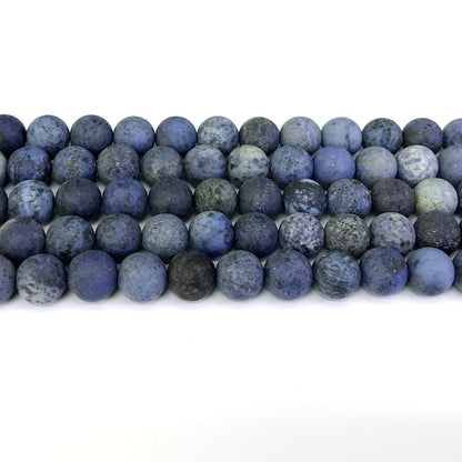 CDU11 Dumortierite Gemstone Beads Matte Round 10mm 15" Strand