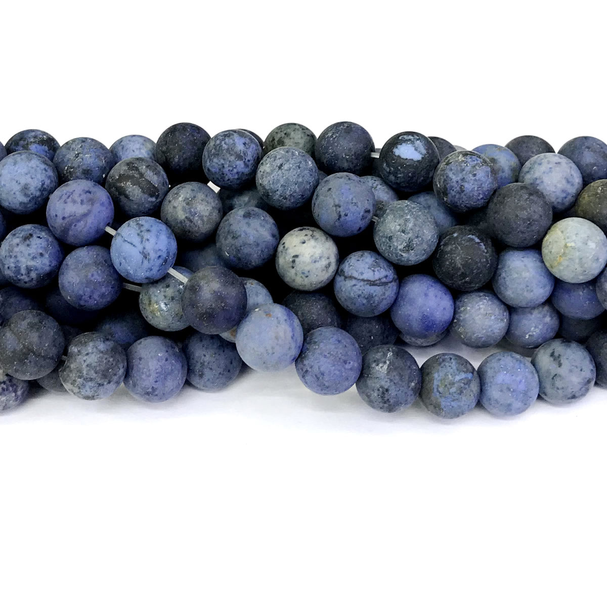 CDU11 Dumortierite Gemstone Beads Matte Round 10mm 15" Strand