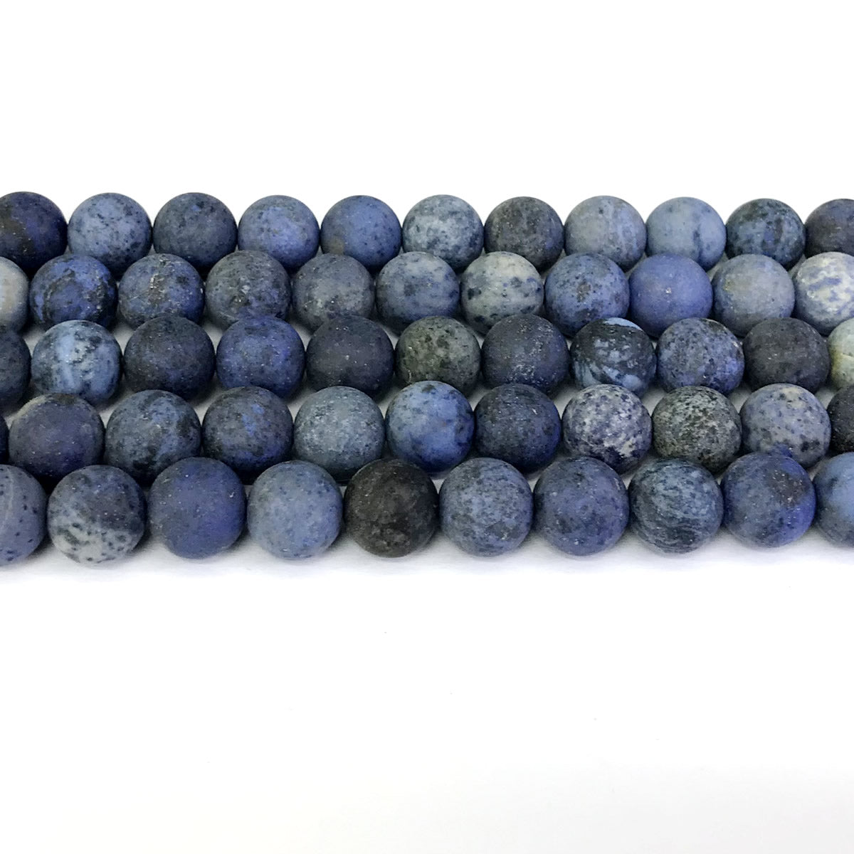 CDU12 Dumortierite Gemstone Beads Matte Round 12mm 15" Strand