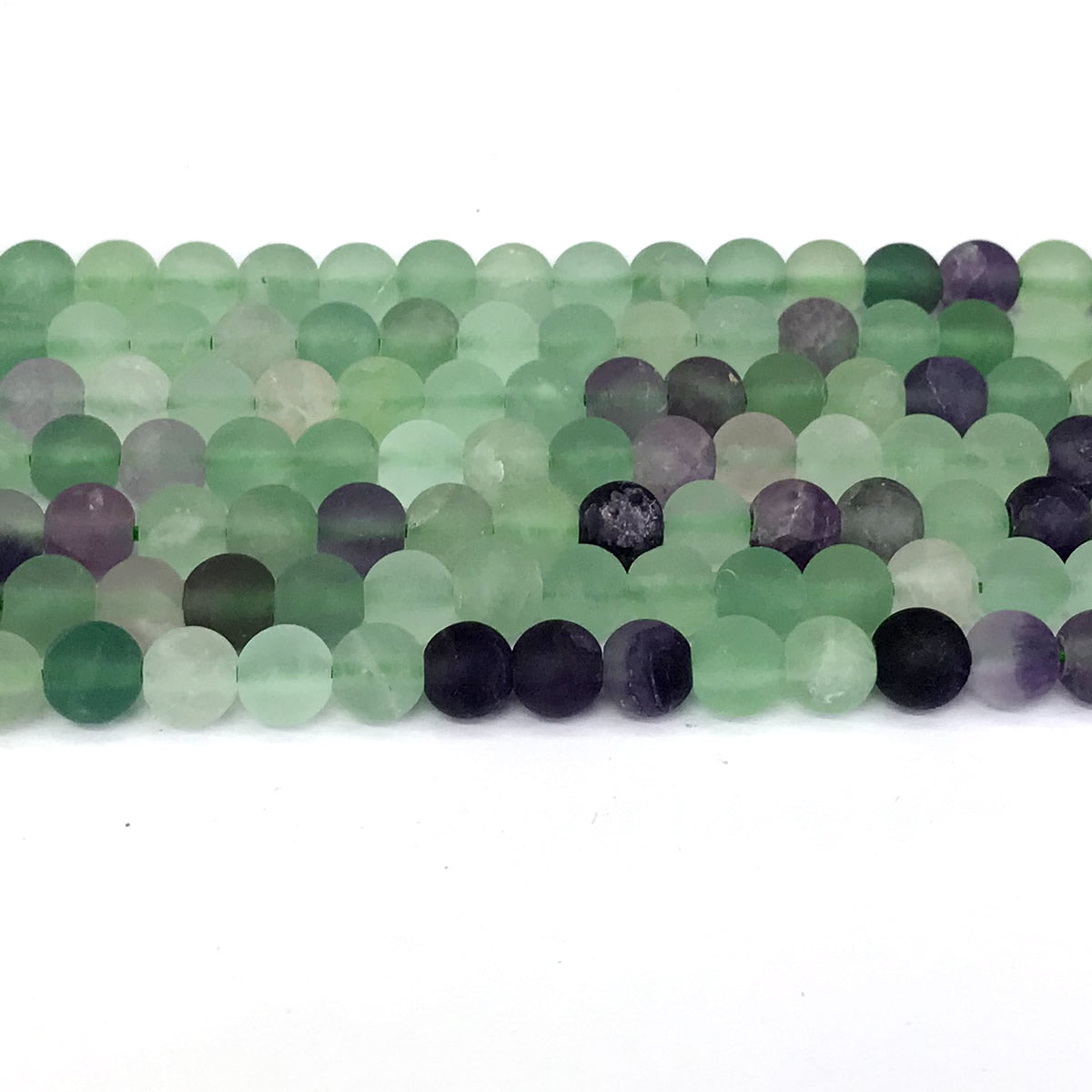 CFL01 Fluorite Gemstone Beads Matte Round 4mm 15" Strand