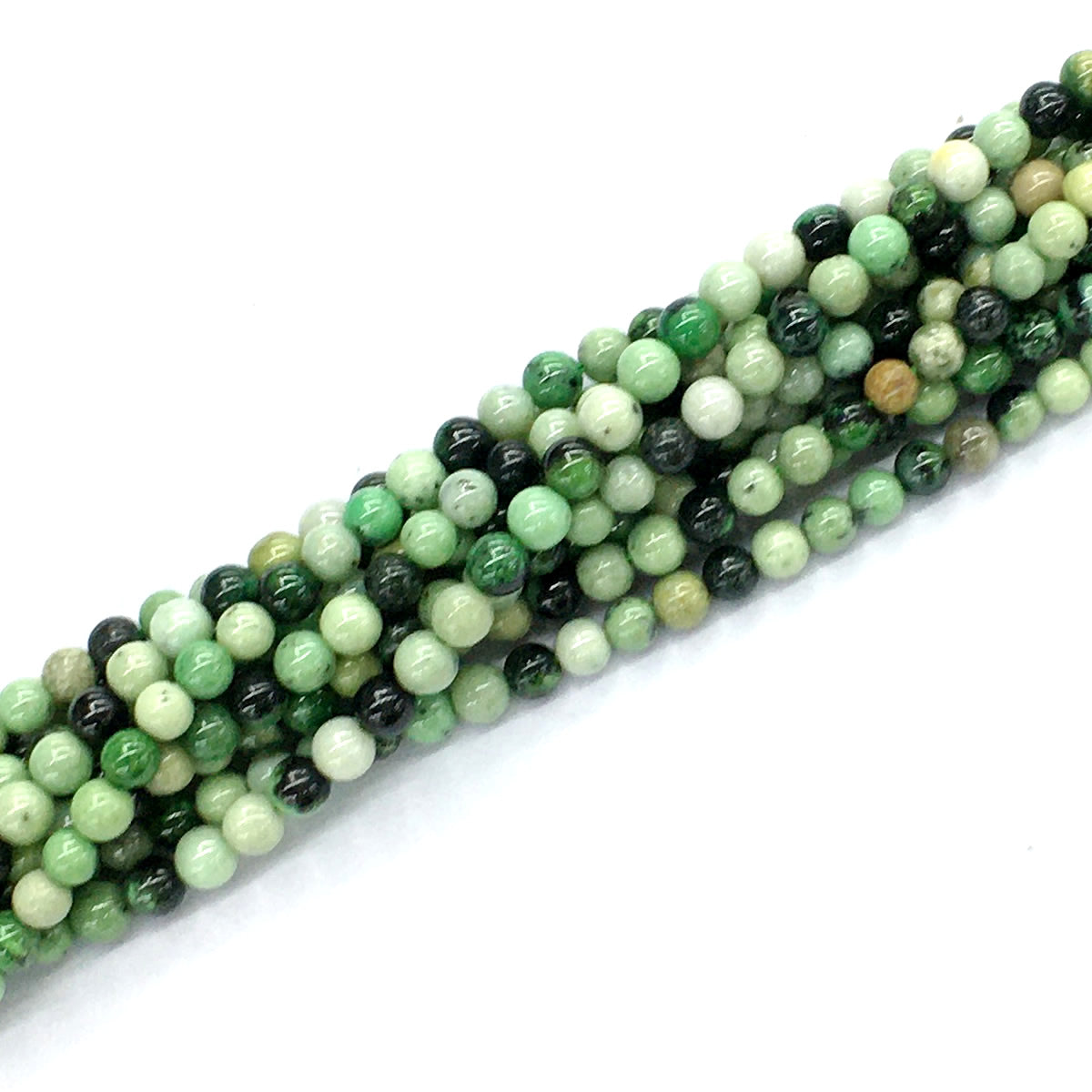 CGA01 Hydrogrossular Garnet Beads Smooth Round 4mm 15.5" Strand