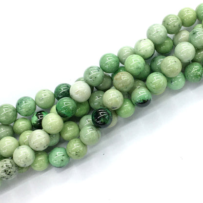 CGA04 Hydrogrossular Garnet Beads Smooth Round 10mm 15.5" Strand