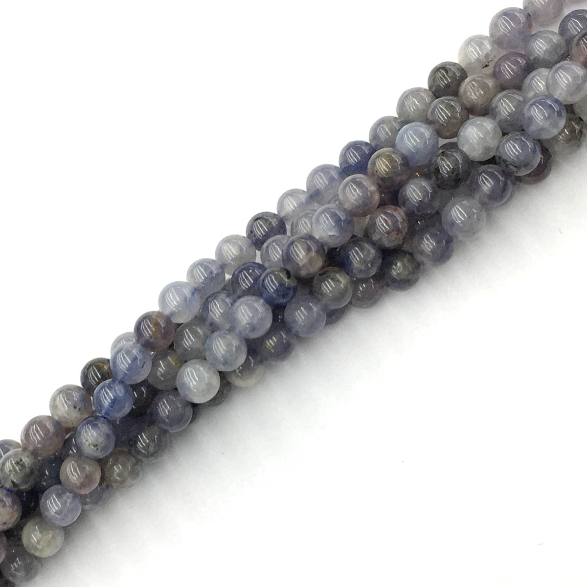 CIL02 Iolite Gemstone Beads Smooth Round 6mm 15.5" Strand