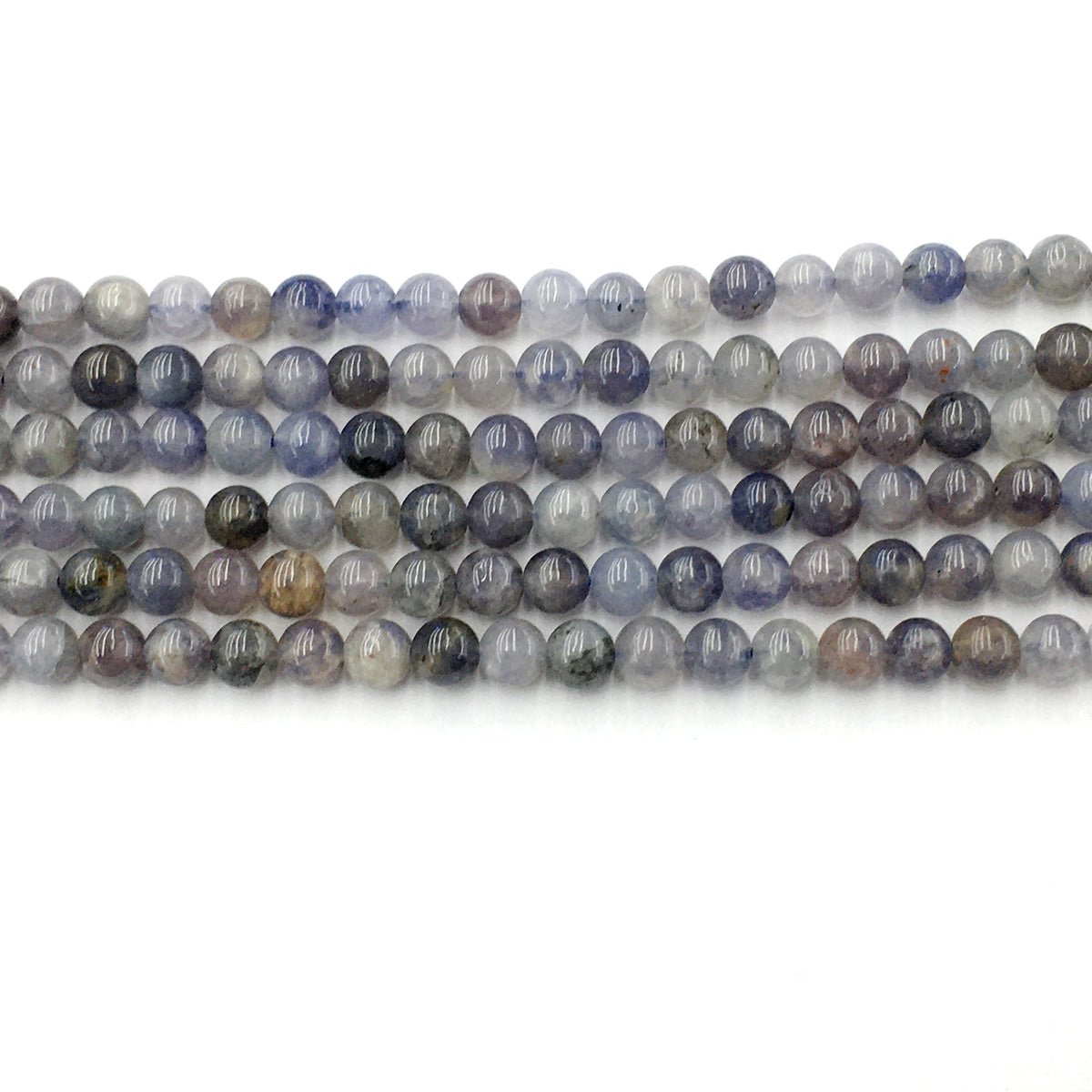 CIL02 Iolite Gemstone Beads Smooth Round 6mm 15.5" Strand