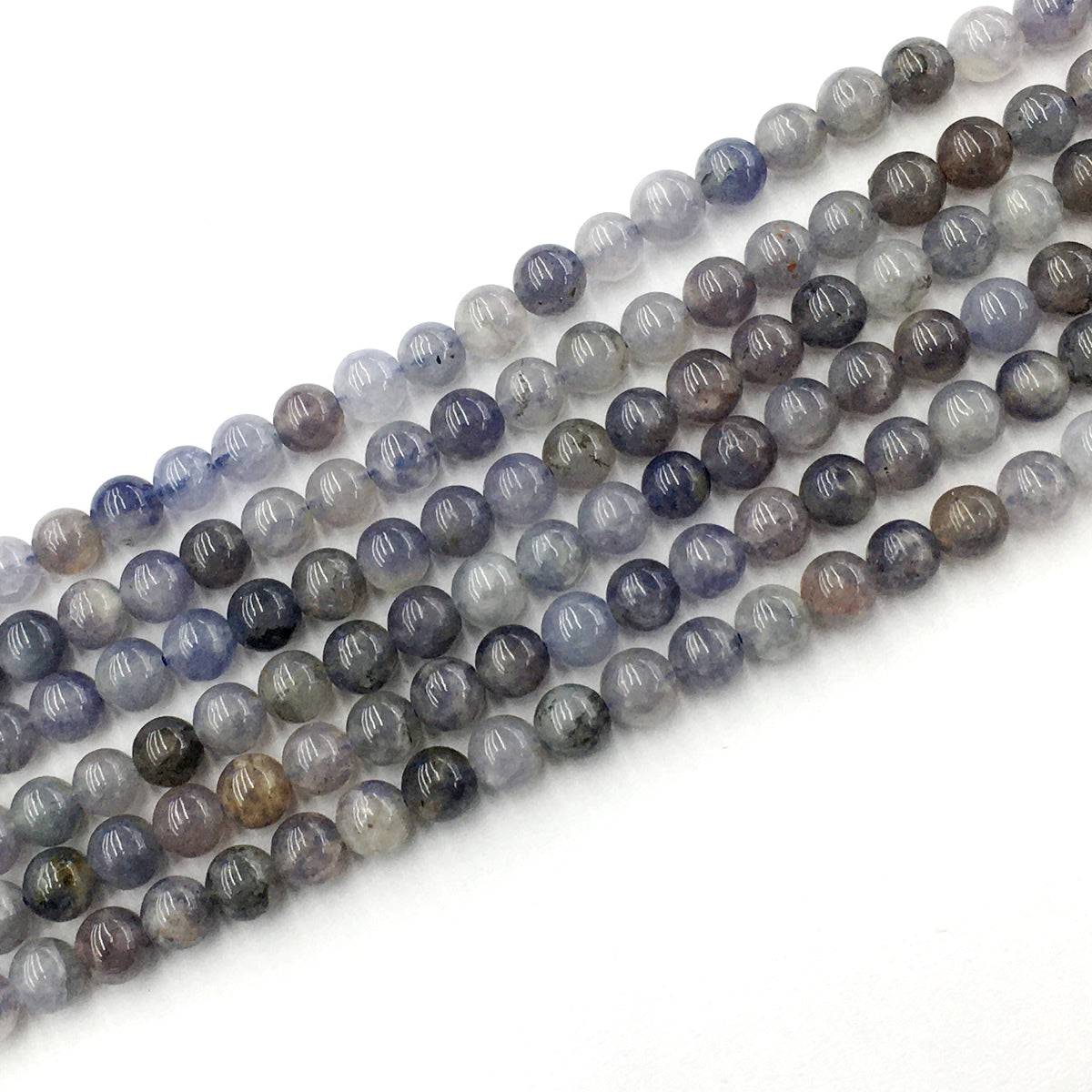 CIL02 Iolite Gemstone Beads Smooth Round 6mm 15.5" Strand