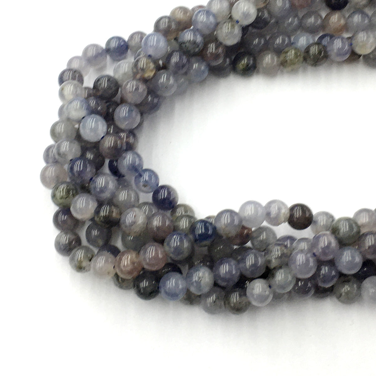 CIL02 Iolite Gemstone Beads Smooth Round 6mm 15.5" Strand