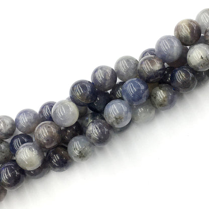 CIL05 Iolite Gemstone Beads Smooth Round 12mm 15.5" Strand