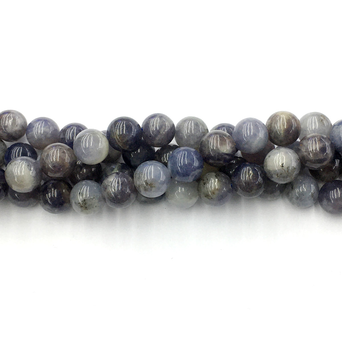 CIL05 Iolite Gemstone Beads Smooth Round 12mm 15.5" Strand