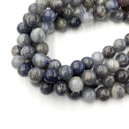 CIL05 Iolite Gemstone Beads Smooth Round 12mm 15.5" Strand