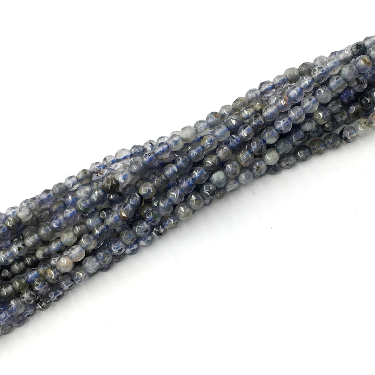 CIL08 Iolite Gemstone Beads Faceted Round 3mm 15.5" Strand